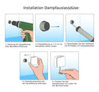 Dampfauslass Silber rund